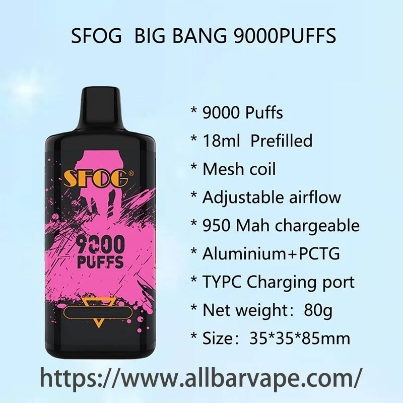 SFOG BIGBANG 9000 puffs