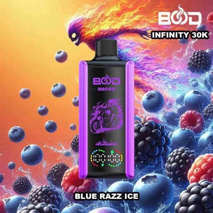 bood infinity 30k- blue razz ice_BOOD Infinity 30000