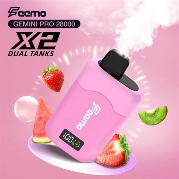 Vaping-Triple-28000-to-30000-Puff-2-Flavors-in-1-New-Vaper-30K-25K-40K-100K-Screen-Disposable-Vape-Big-Spain-EU-Warehouse-Fast-SFeemo GEMINI PRO 28000