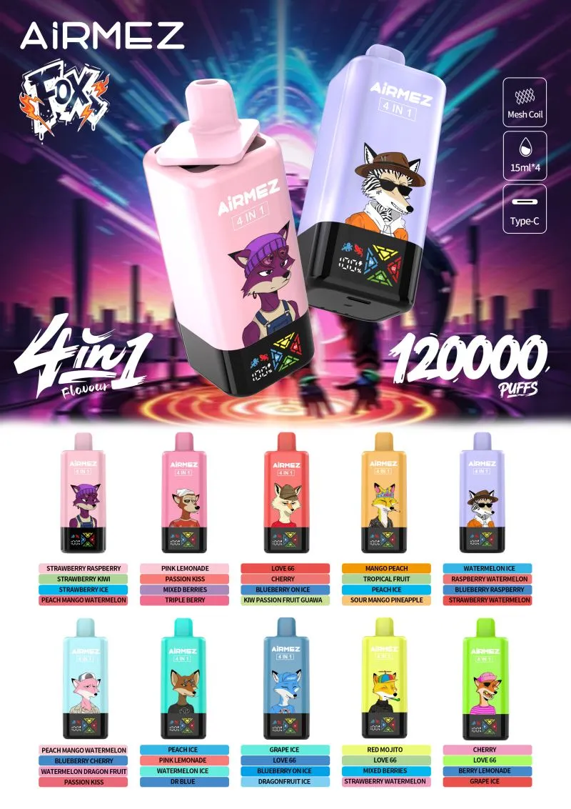 Airmez fox 120000 taste list Airmez fox 120000 taste list