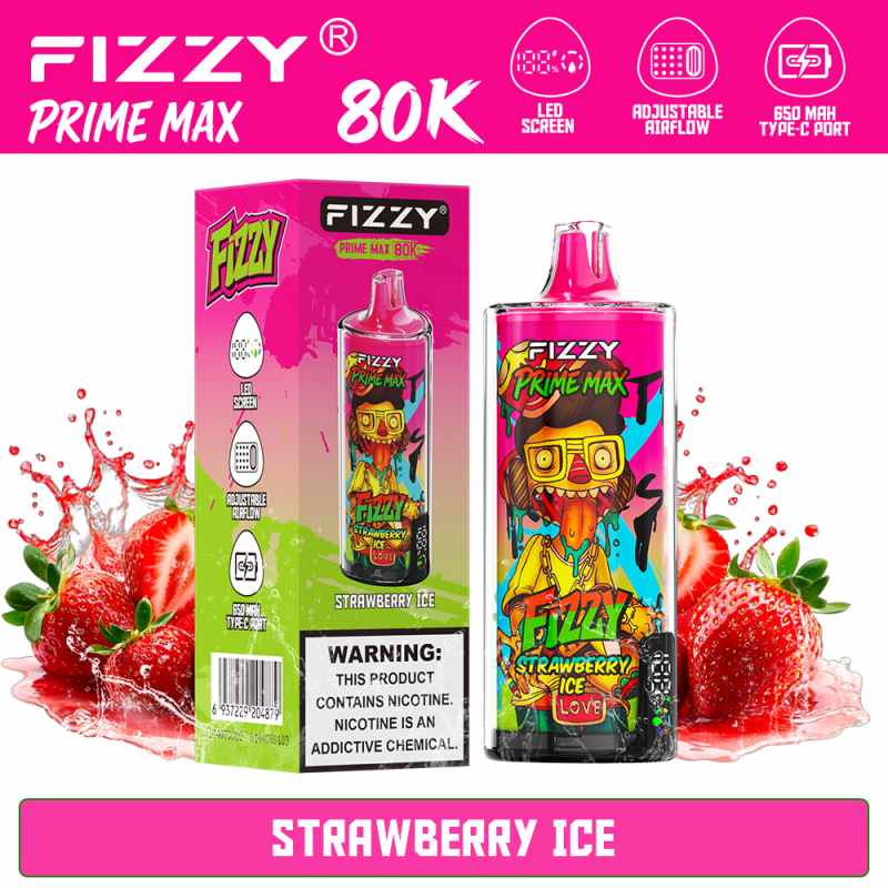 Fizzy 80K Prime Max2-Strawberry Ice Fizzy 80K Prime Max2-Strawberry Ice