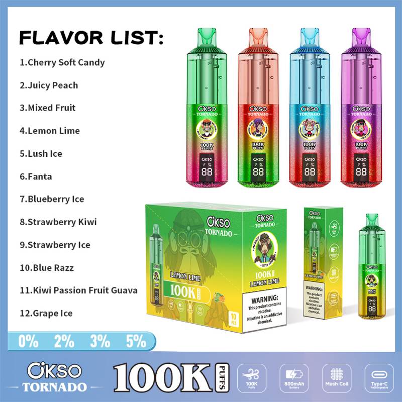 OKSO Tornado 100000 Puffs Taste OKSO Tornado 100000 Puffs Taste