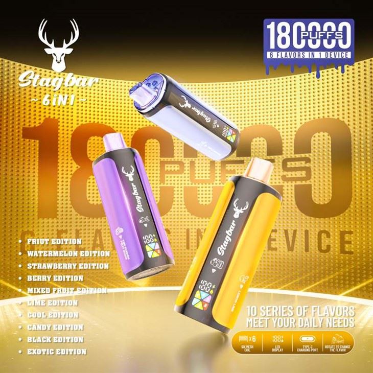 StagBar 6 cali1 180K Puffs Vape